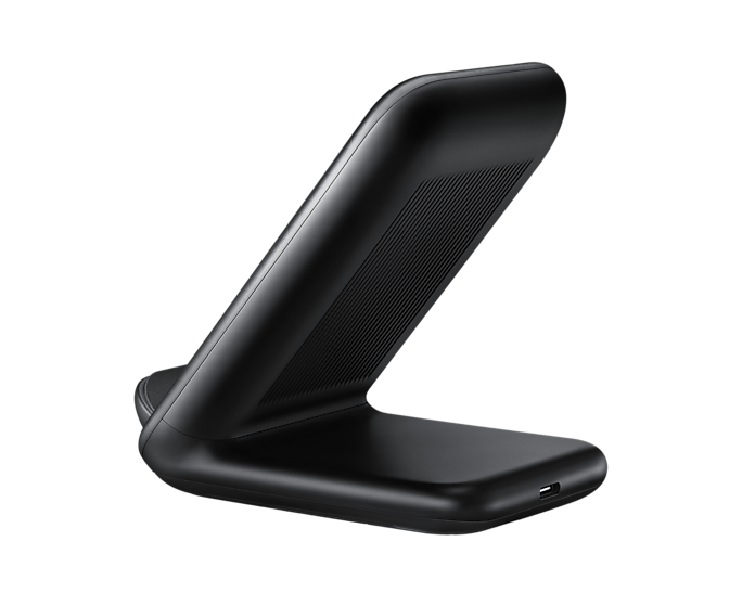Samsung Wireless Charging Stand Built-In Cooling Fan 15W Black (Renewed)